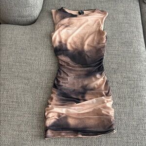 Windsor Ombre Black and Tan Mini Dress